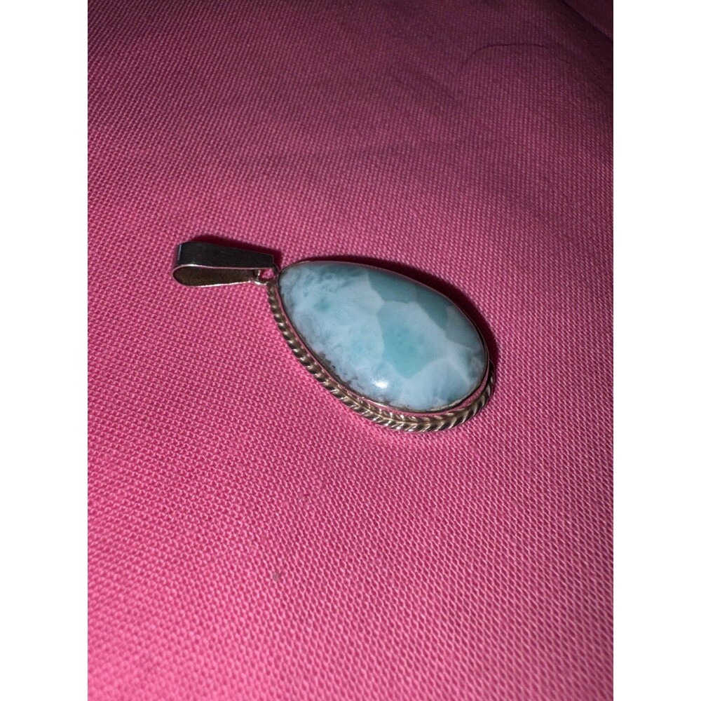 Vintage Larimar Pendant - Picture 7 of 8